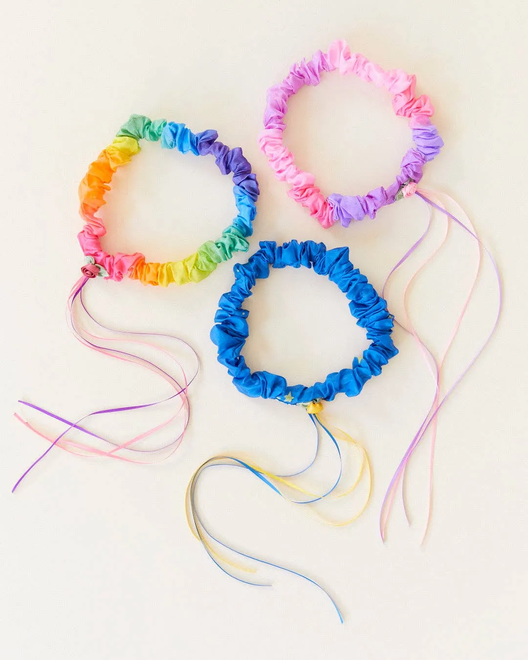 100% Silk Headbands for Dress Up Rainbow