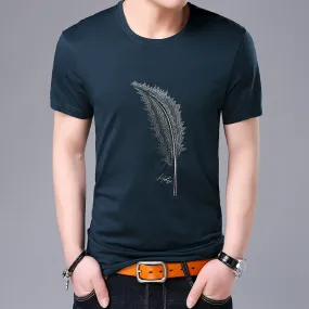 2019 New Fashion Brand T Shirts For Men Pattern O Neck Summer Trends Street Wear Tops Korean Short Sleeve Tshirts Men Clothes