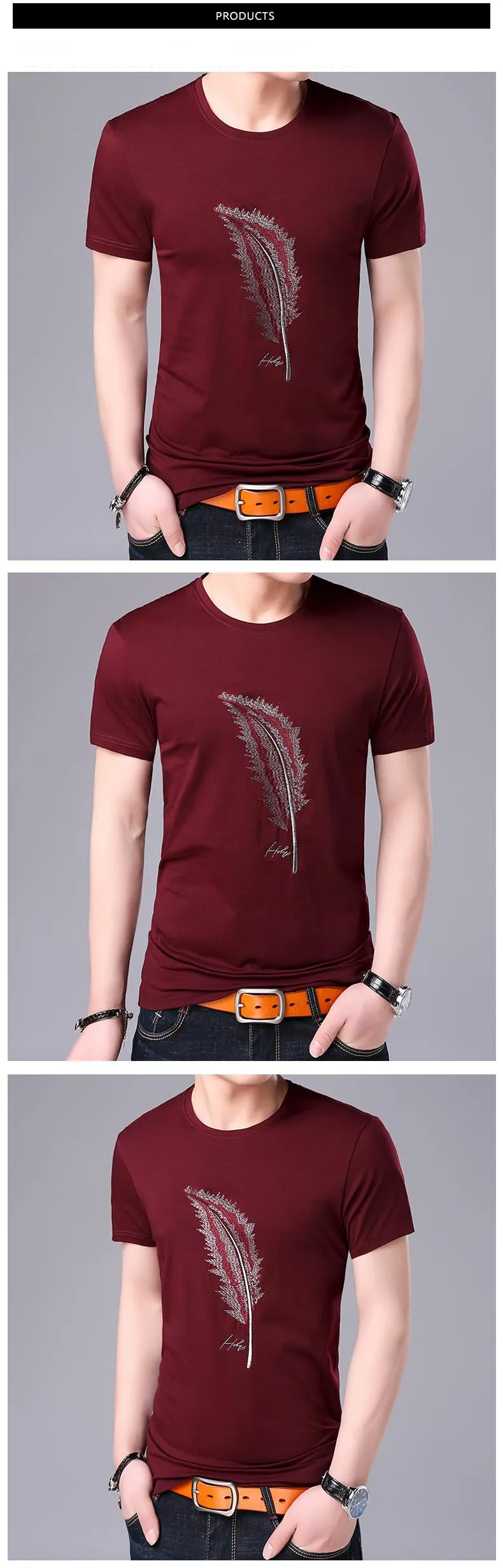 2019 New Fashion Brand T Shirts For Men Pattern O Neck Summer Trends Street Wear Tops Korean Short Sleeve Tshirts Men Clothes
