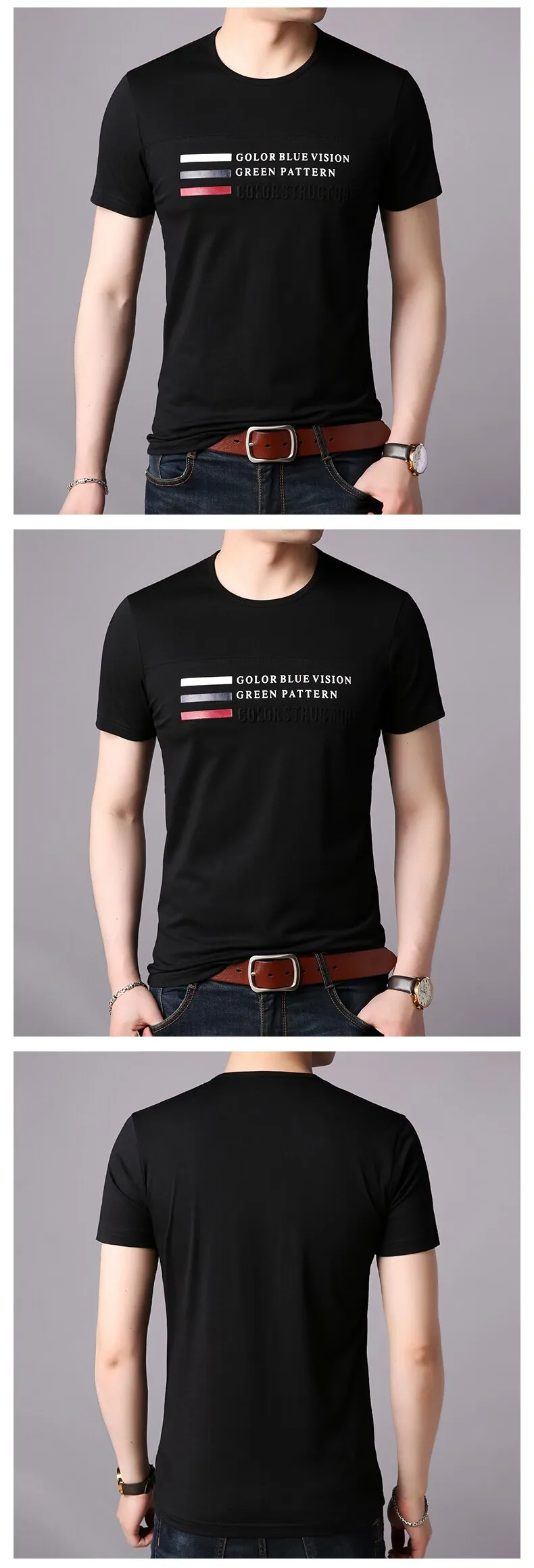 2019 New Fashion Brand T Shirts Men Print O Neck Trends Streetwear Tops Summer Cotton Boys Short Sleeve Tshirts Men Clothing