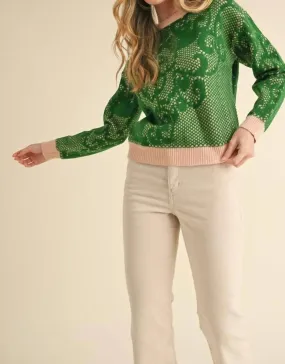 &Merci - Lace Knit Pattern Sweater