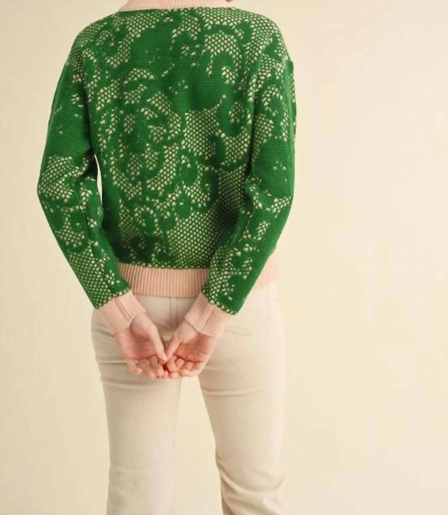 &Merci - Lace Knit Pattern Sweater
