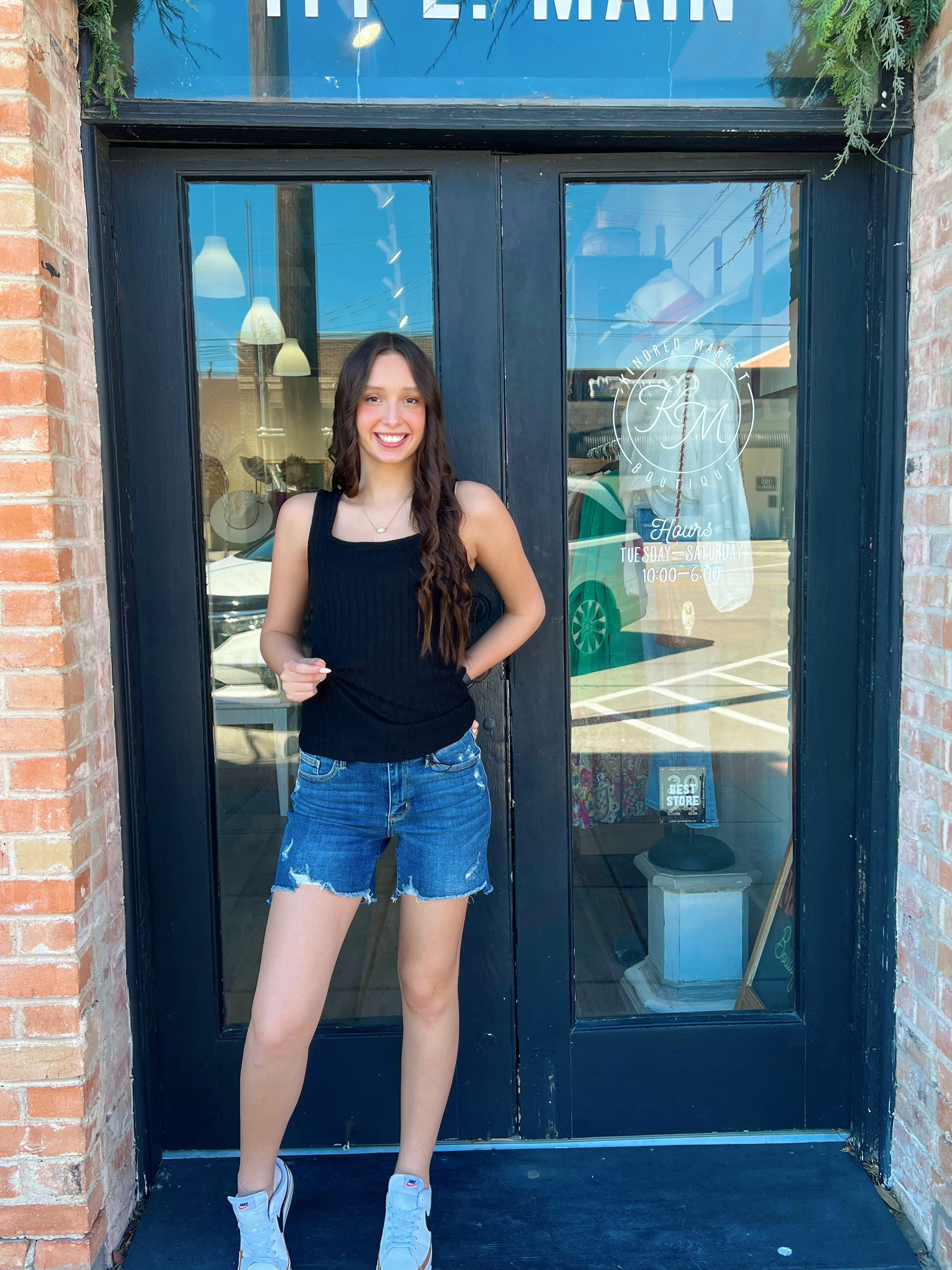 Aspen Ribbed Square Neck Tank Top