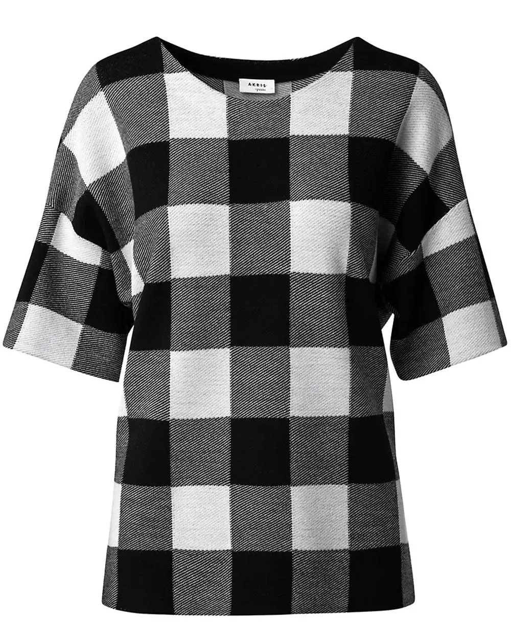 Black Chalk Chequerboarded Jersey Sweatshirt