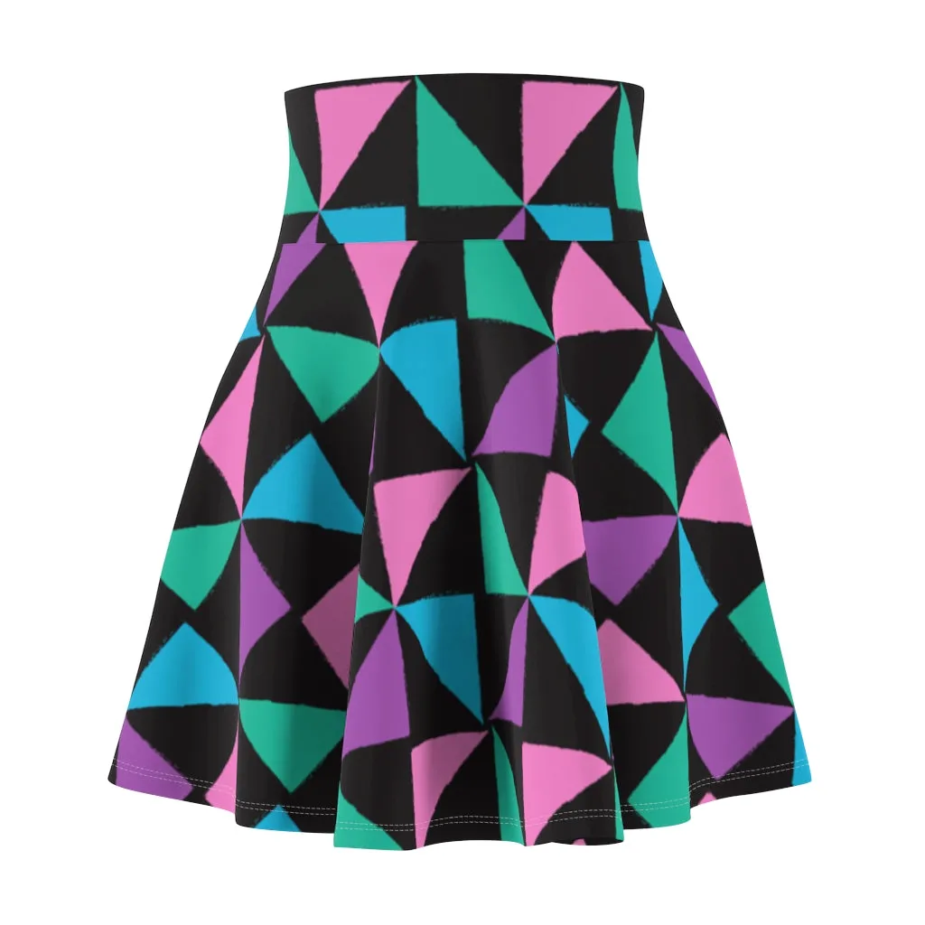 Black/Blue Multi | Women's Skater Skirt