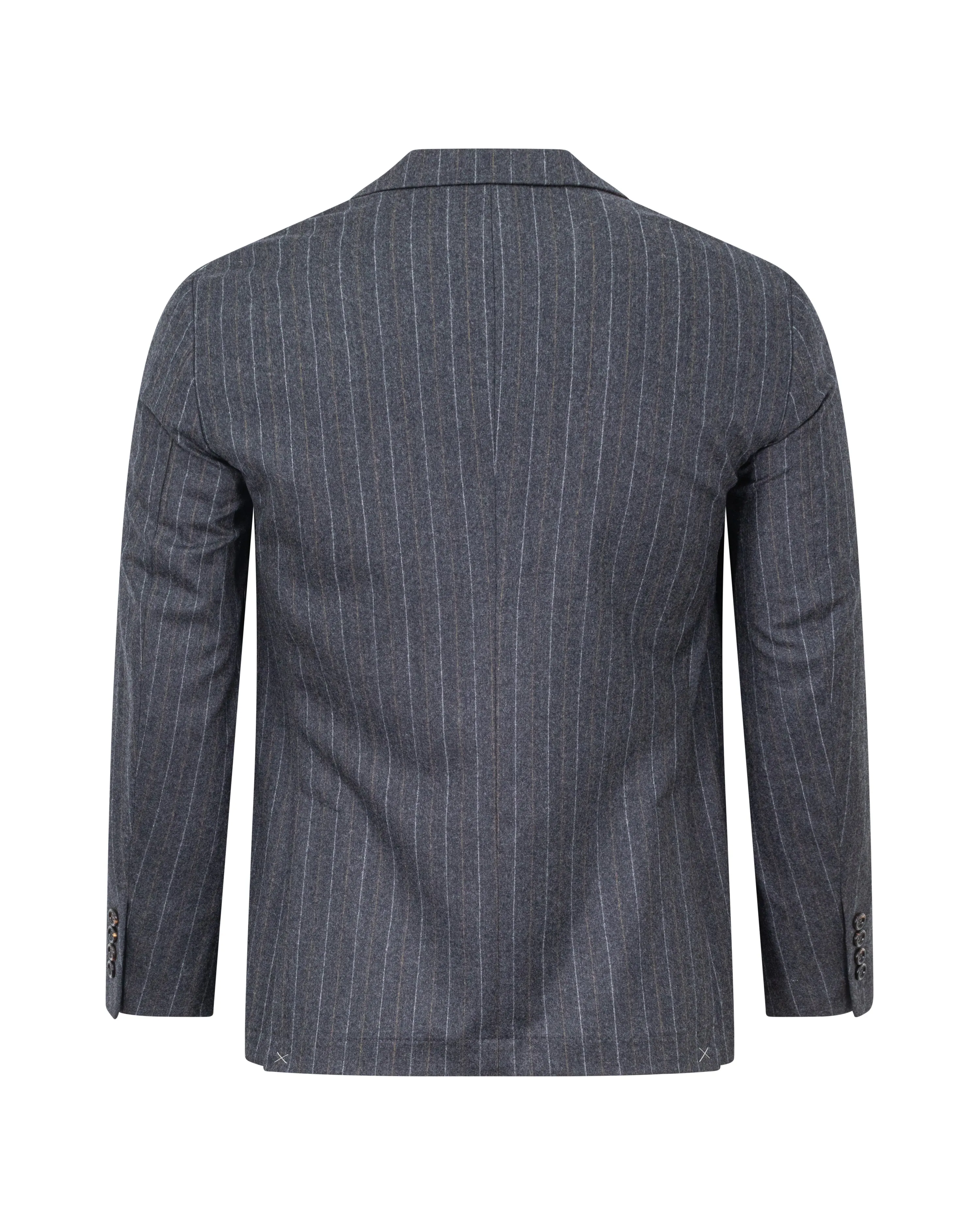 Brunello Cucinelli New Charcoal Grey Pin Stripe Wool Sport Coat Blazer