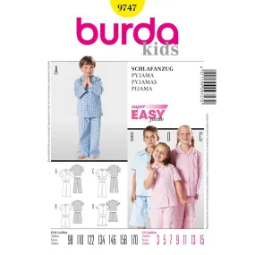 Burda B9747 Pyjamas Sewing Pattern