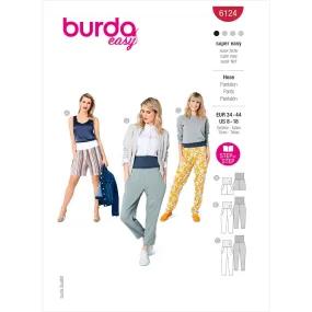 Burda Style Pattern 6124 Misses' Trousers and Pants B6124