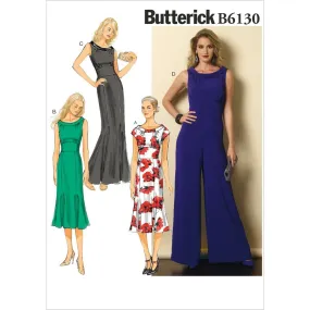 Butterick Pattern B6130 Misses' Dress and Jumpsuit