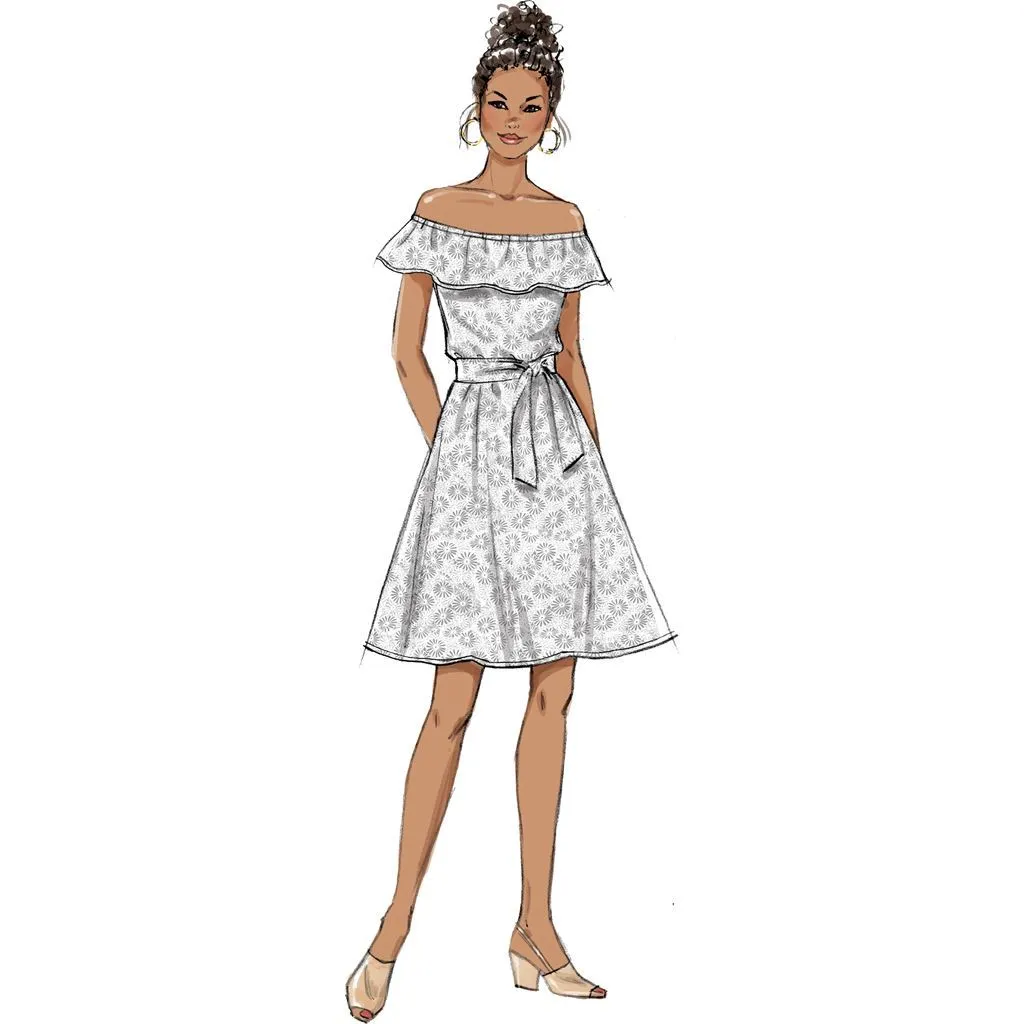 Butterick Pattern B6566 Misses' / Misses' Petite Dress,Romper, Jumpsuit and Sash