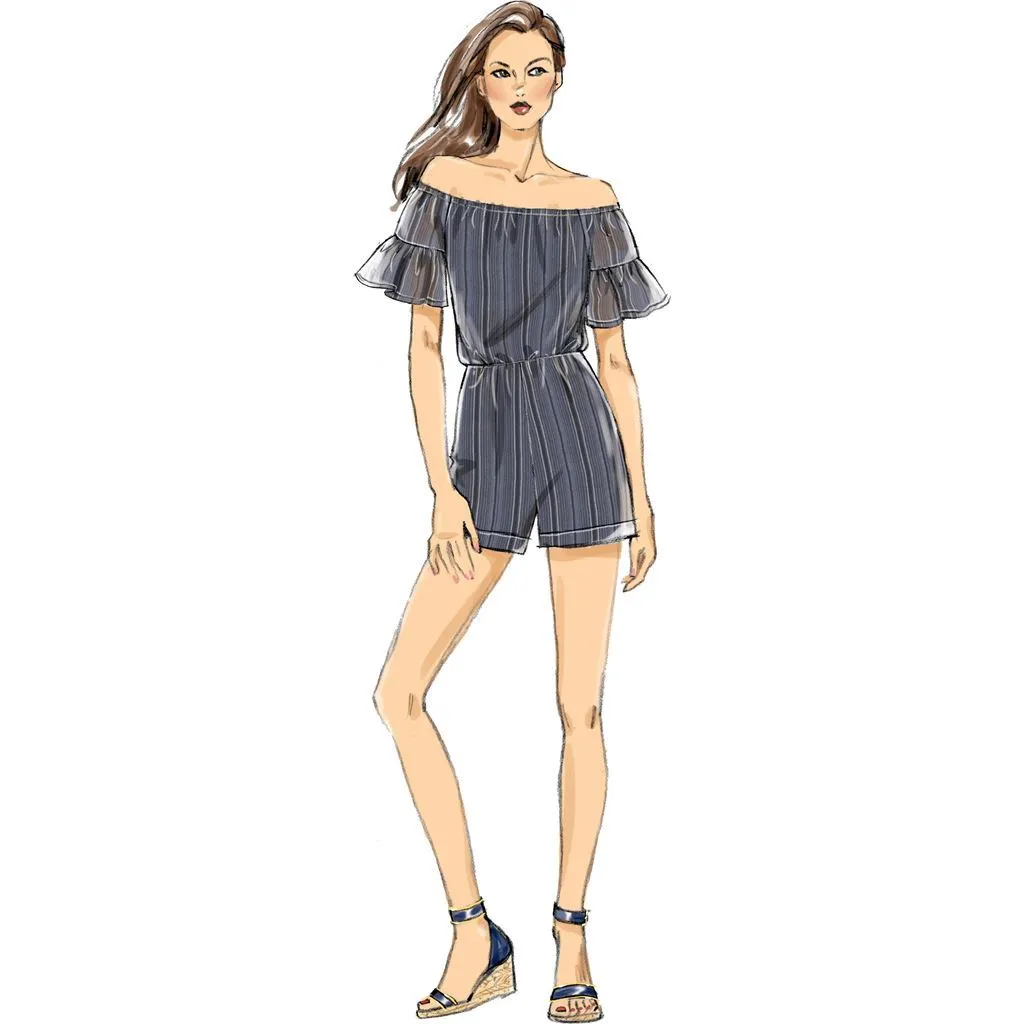 Butterick Pattern B6566 Misses' / Misses' Petite Dress,Romper, Jumpsuit and Sash