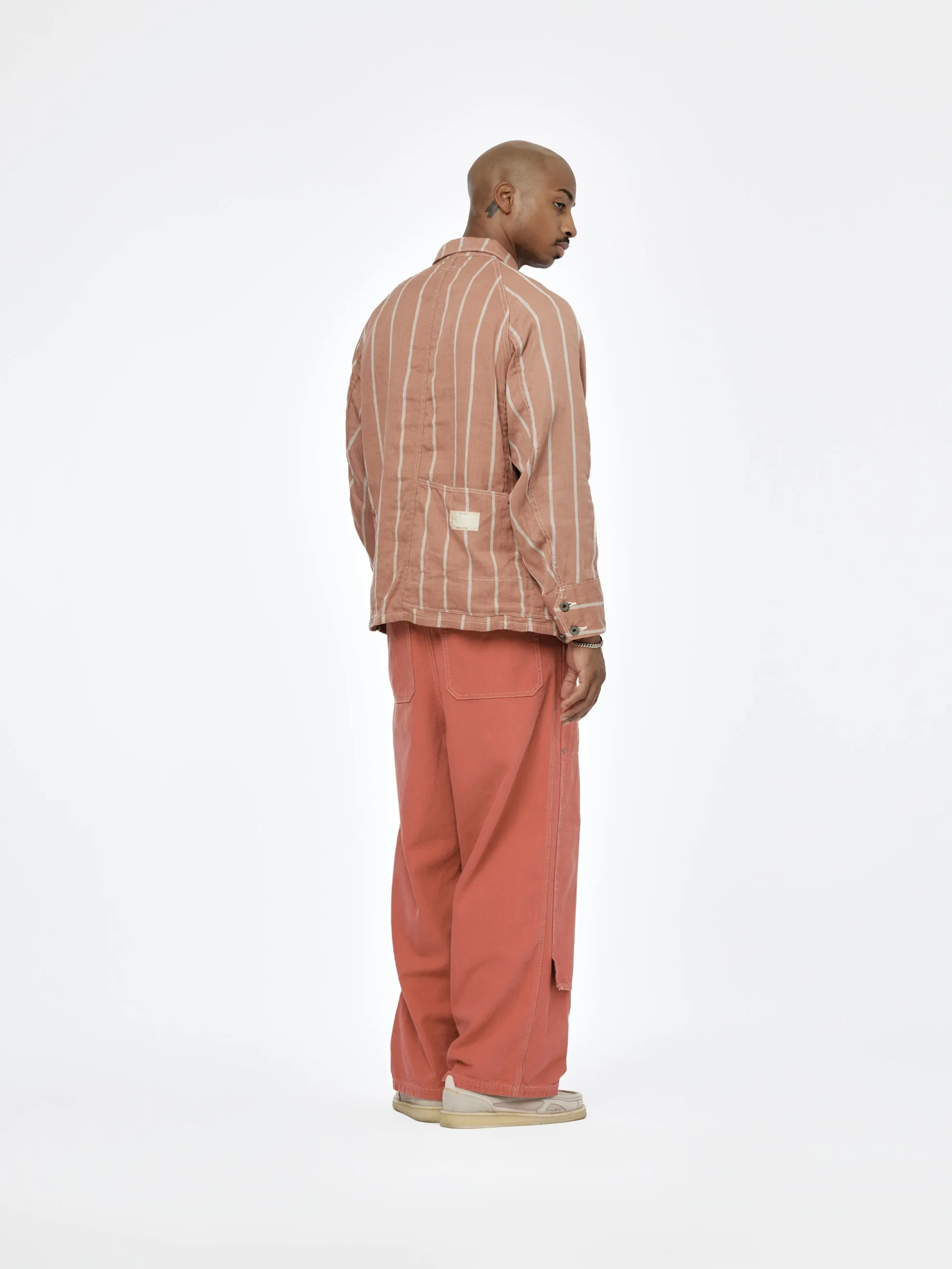 Canvas W-Knee Easy Baggy Pants (Red)