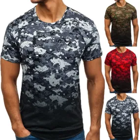 Casual Summer Short Sleeve Men's T Shirt Muscle Tee Cool Irregular Pattern Curved Hem HipHop 3XL Male Top Hombre Joggers 2019