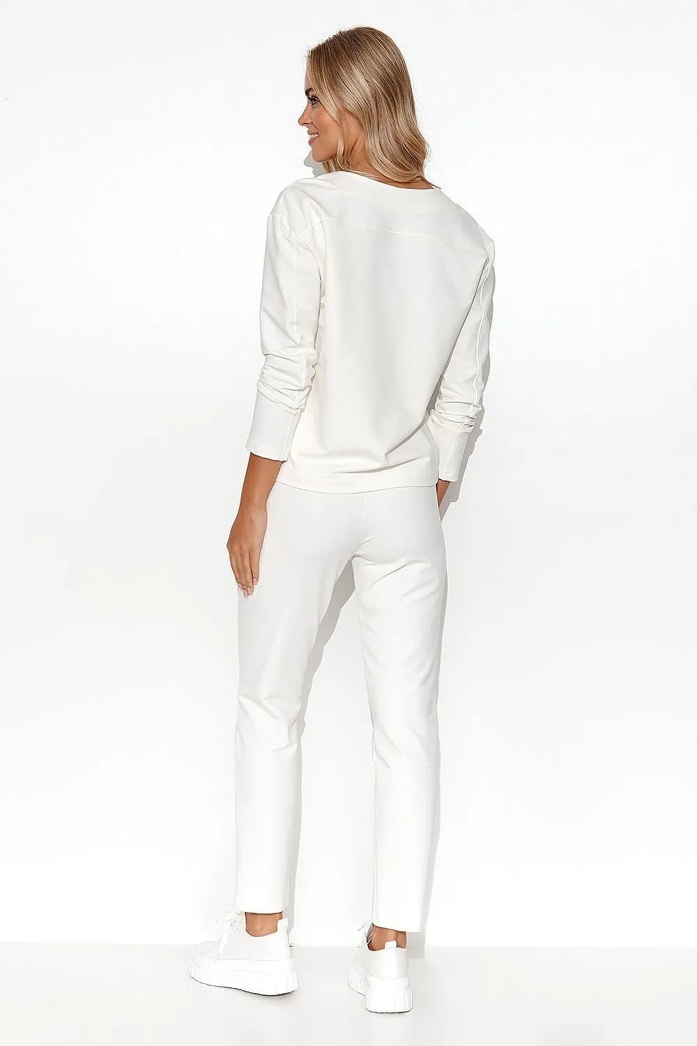 Chic Makadamia Elegance Tracksuit Set