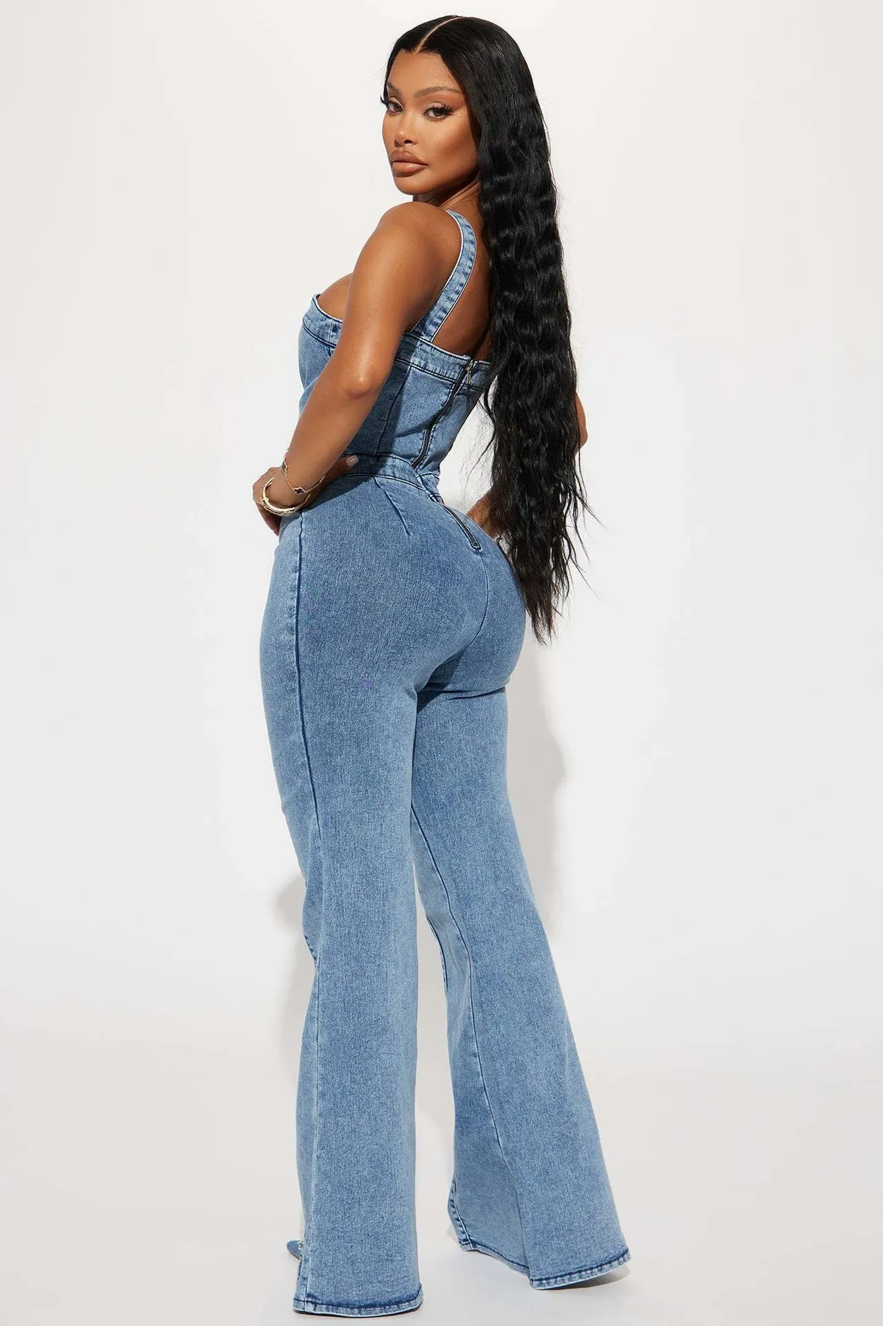 Chic Slim Fit Suspender Jumpsuit Pants
