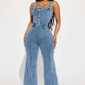 Chic Slim Fit Suspender Jumpsuit Pants