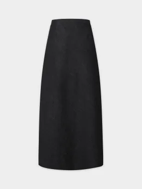 Classic Denim Skirt 37"-Black