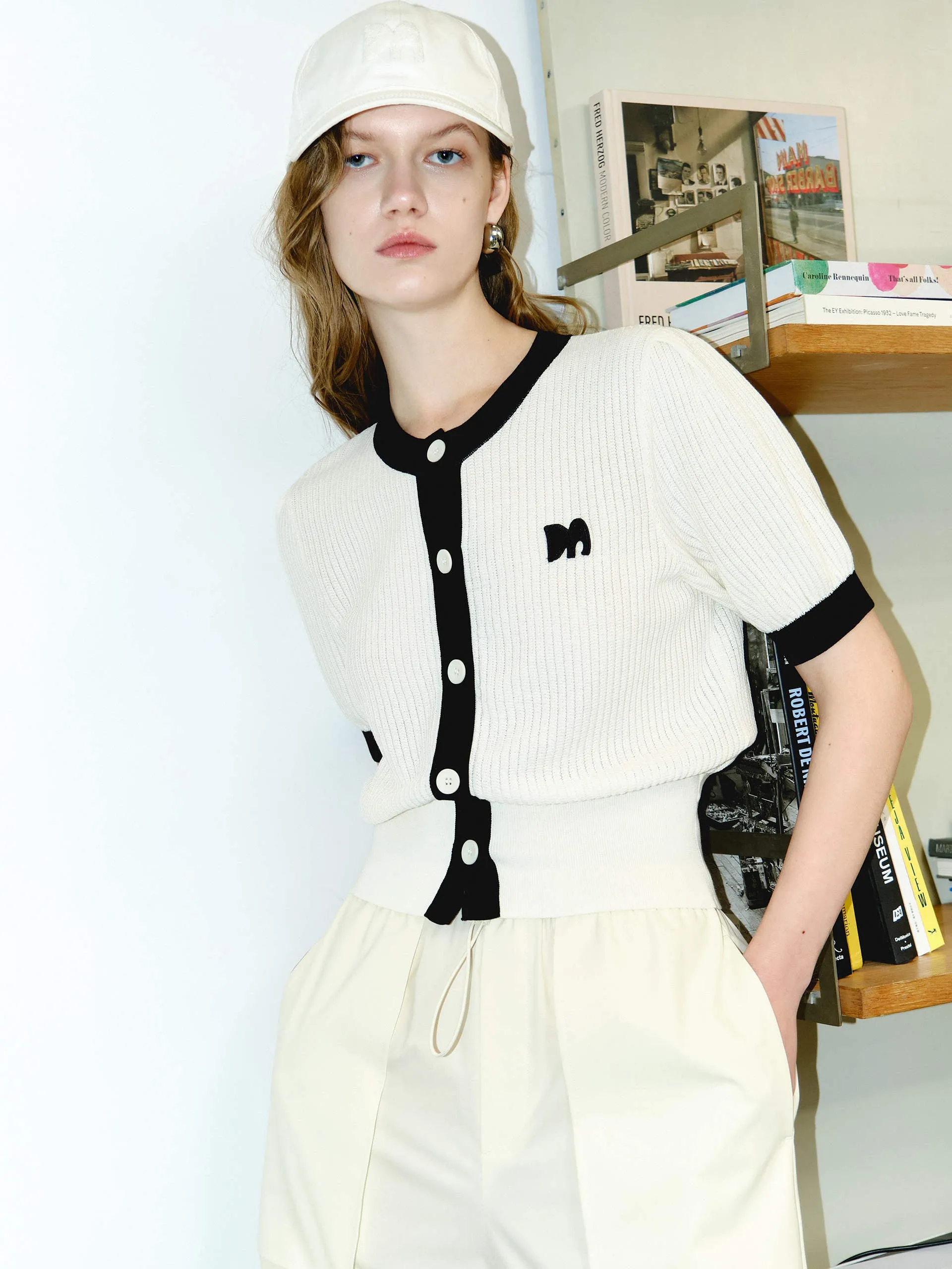Contrast Trim Cardigan