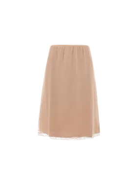 Crepe De Chine Midi Skirt