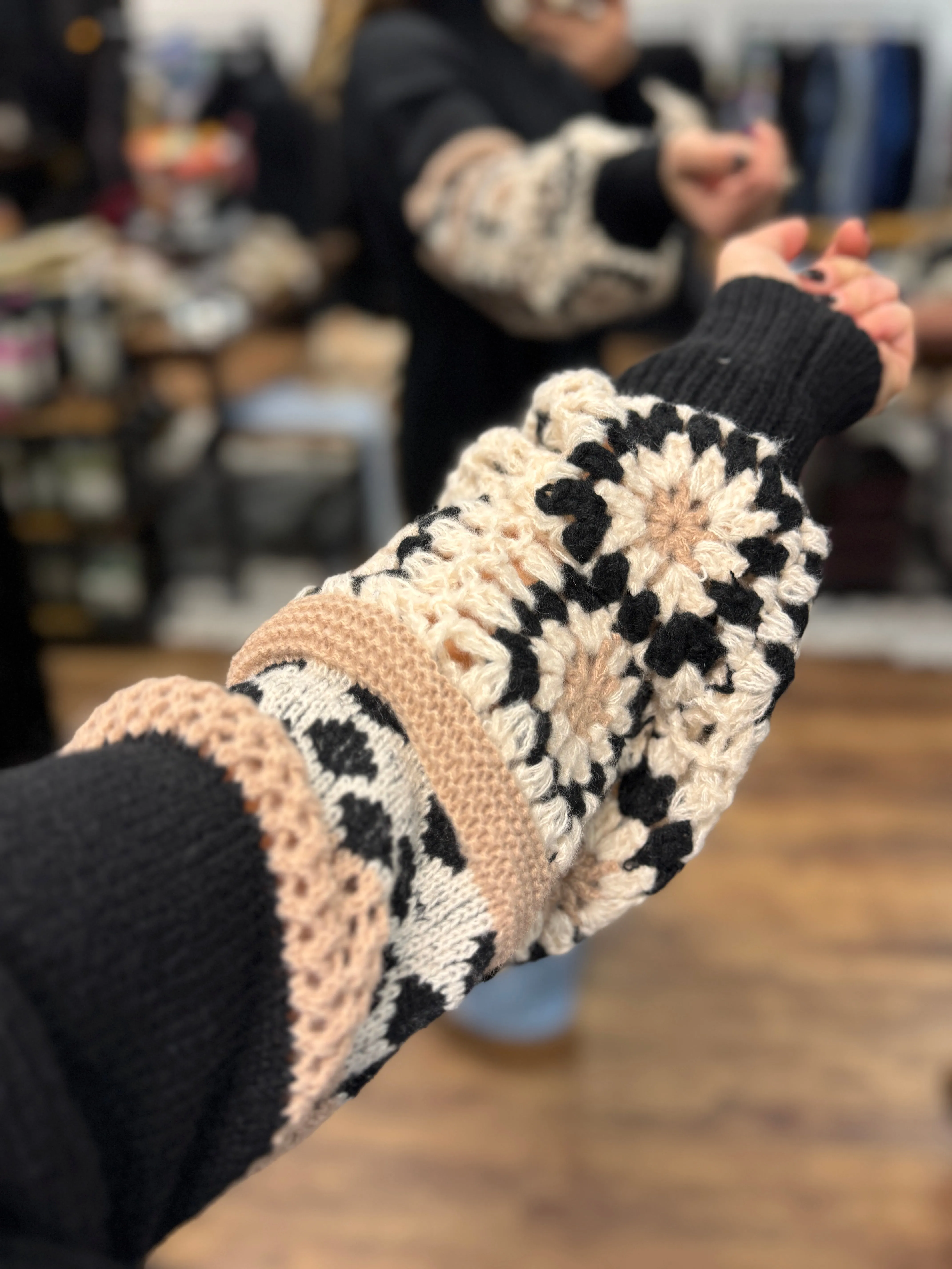 Crochet Sleeve Sweater