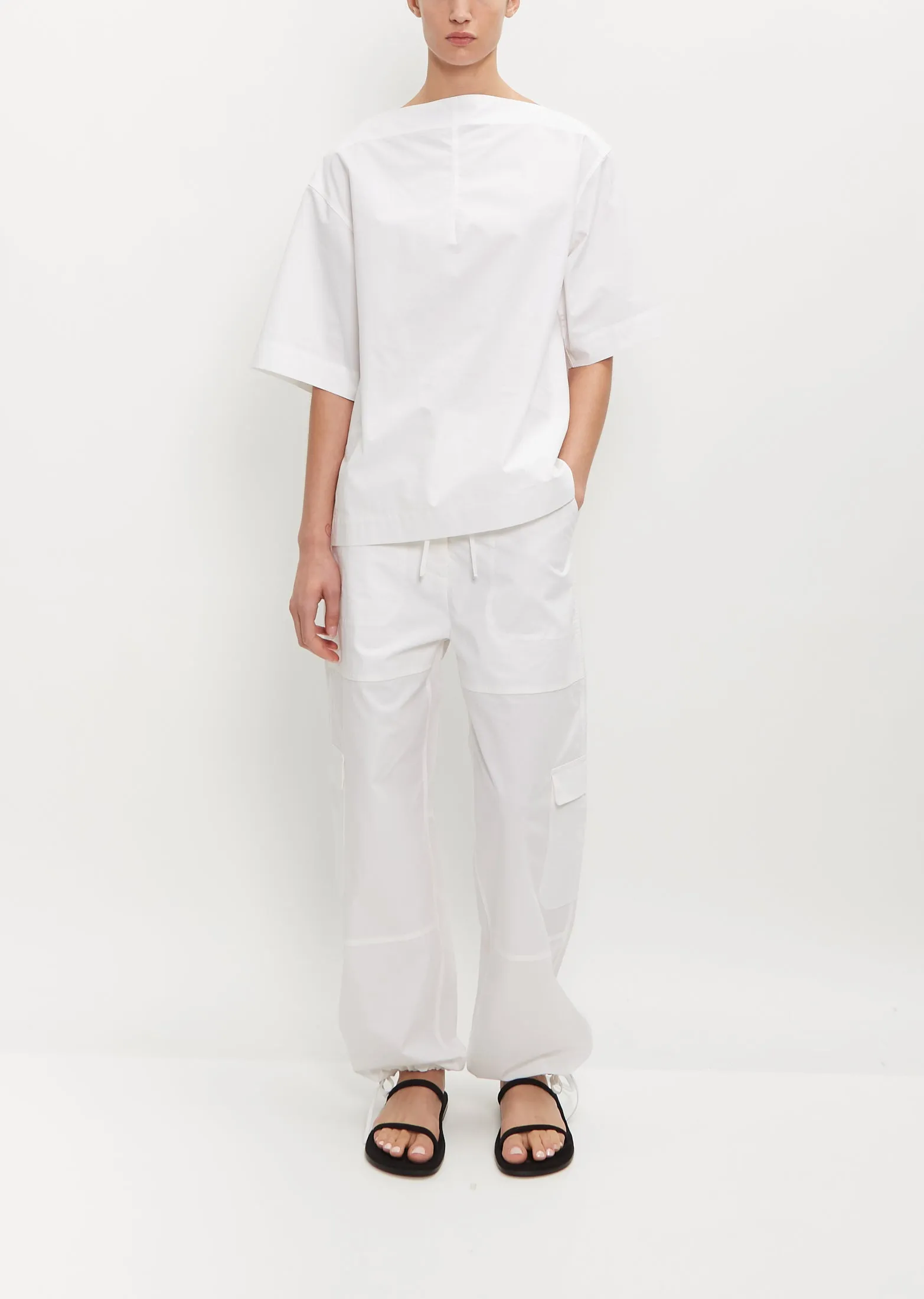 Dart-Neck Cotton Top