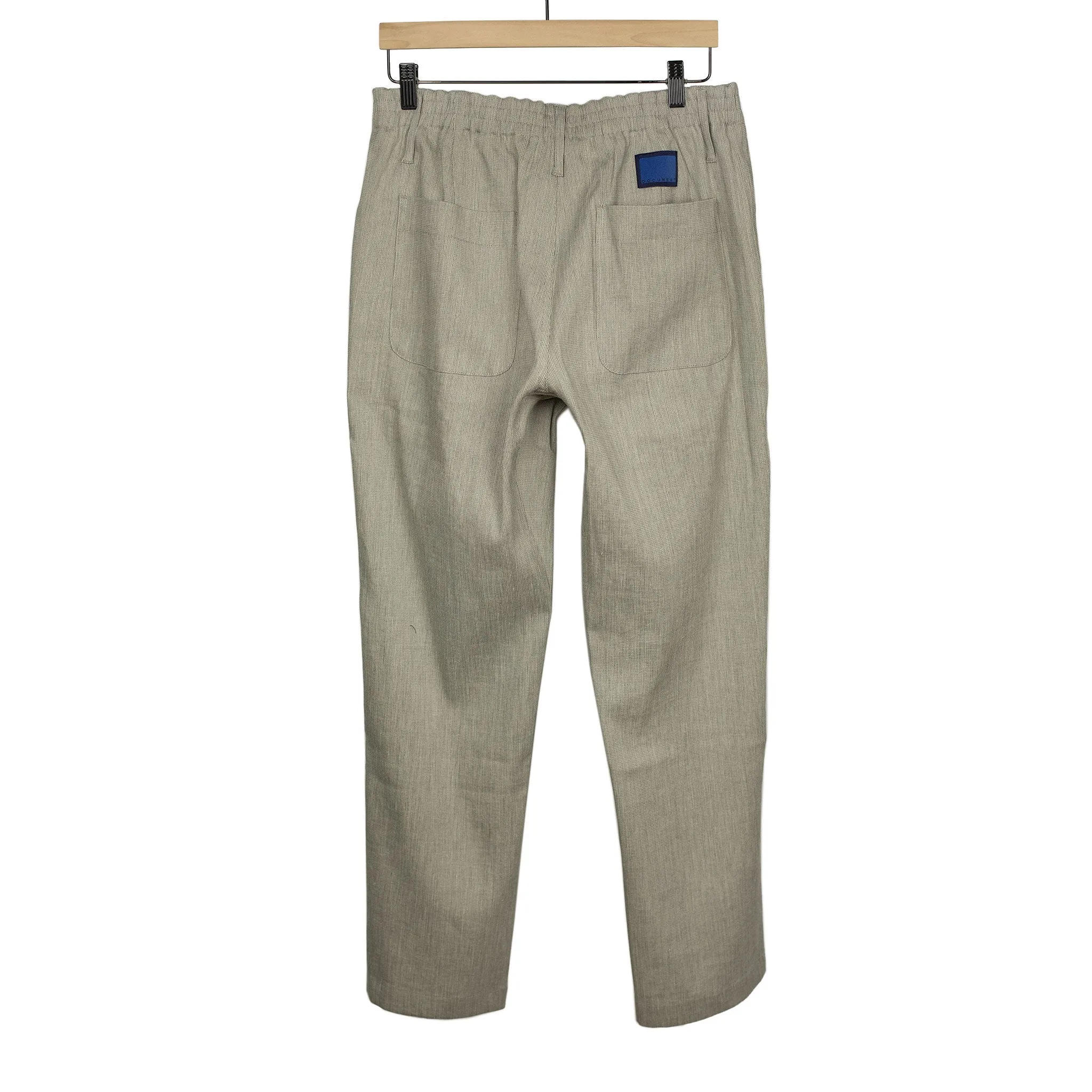 Easy pants in grey birdseye linen viscose