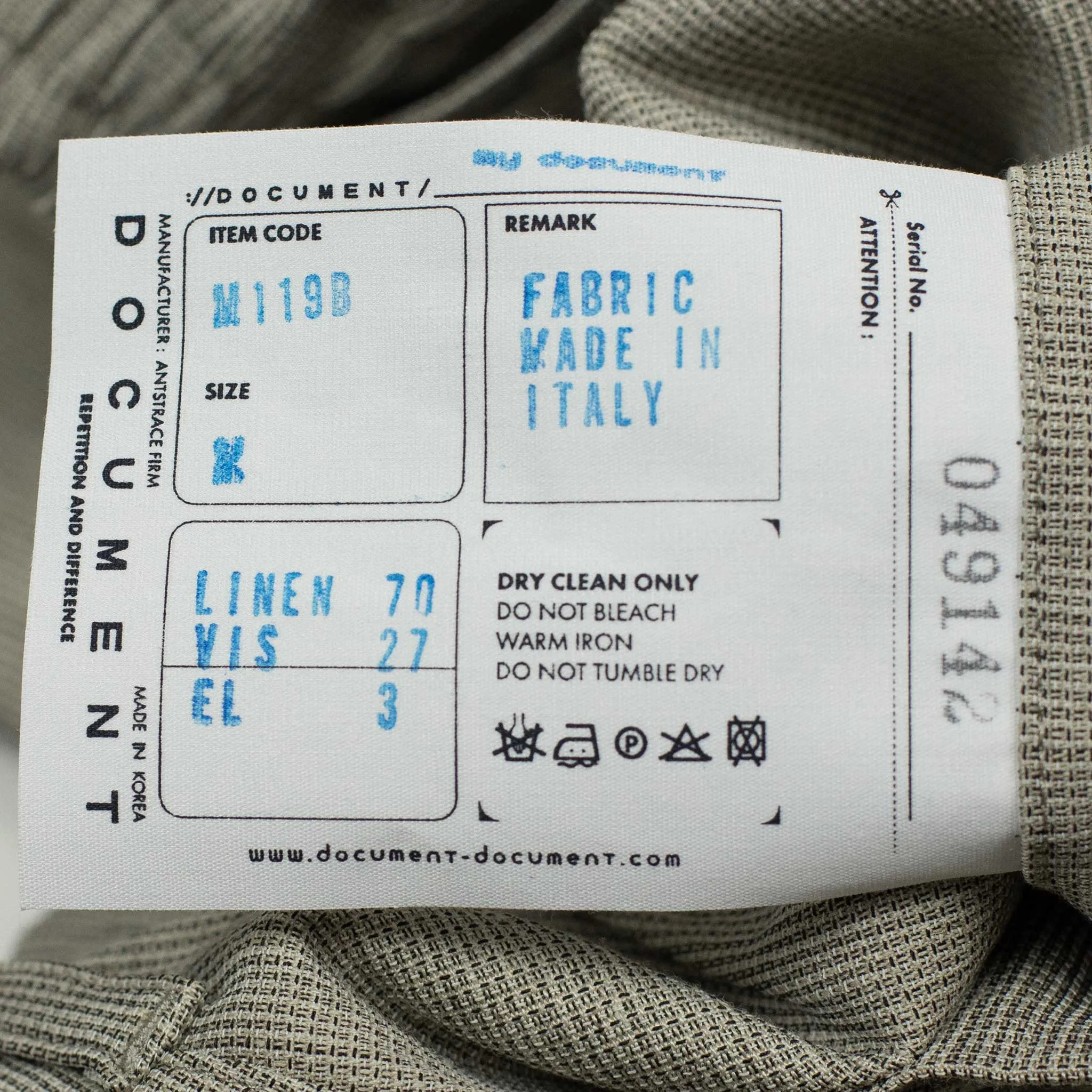Easy pants in grey birdseye linen viscose