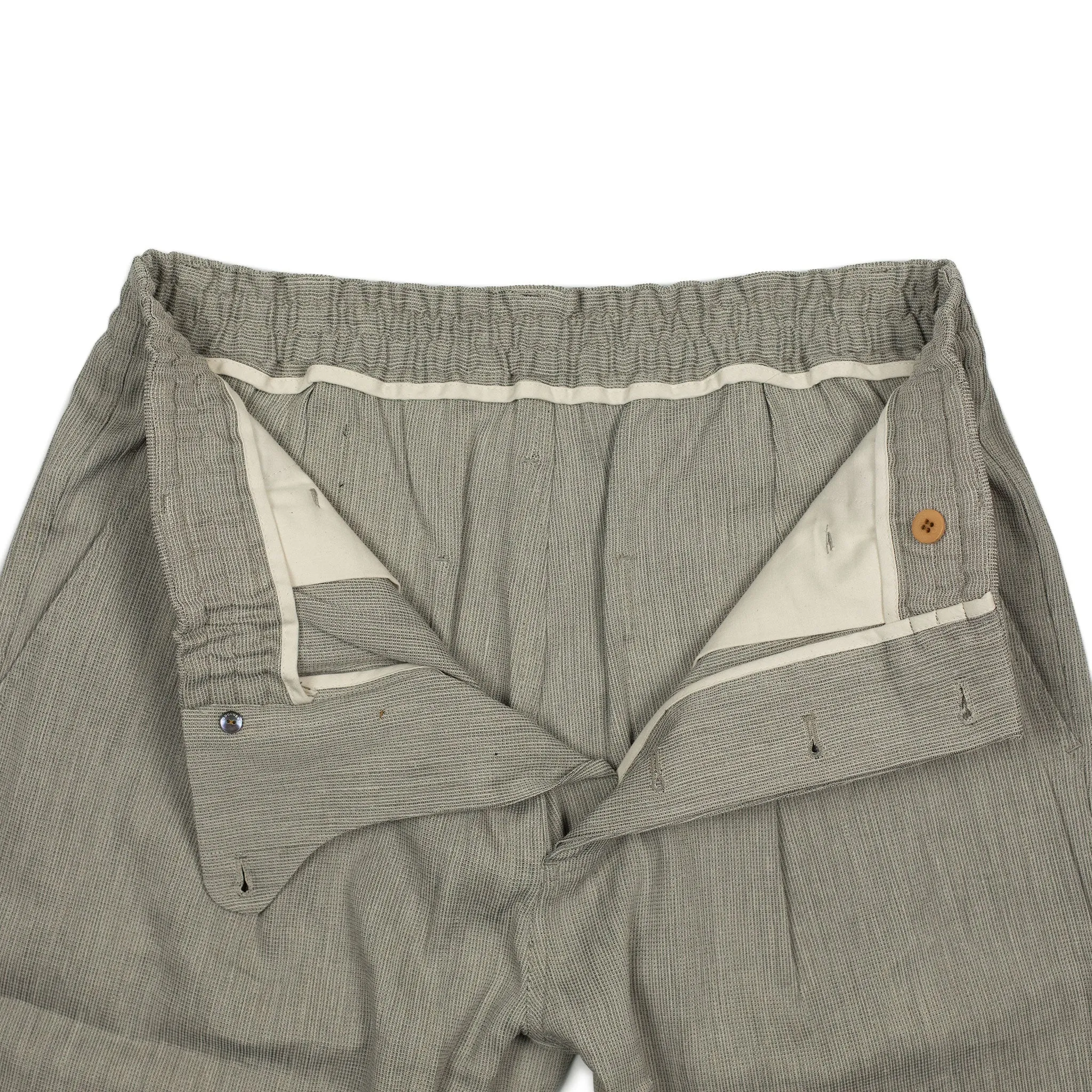 Easy pants in grey birdseye linen viscose