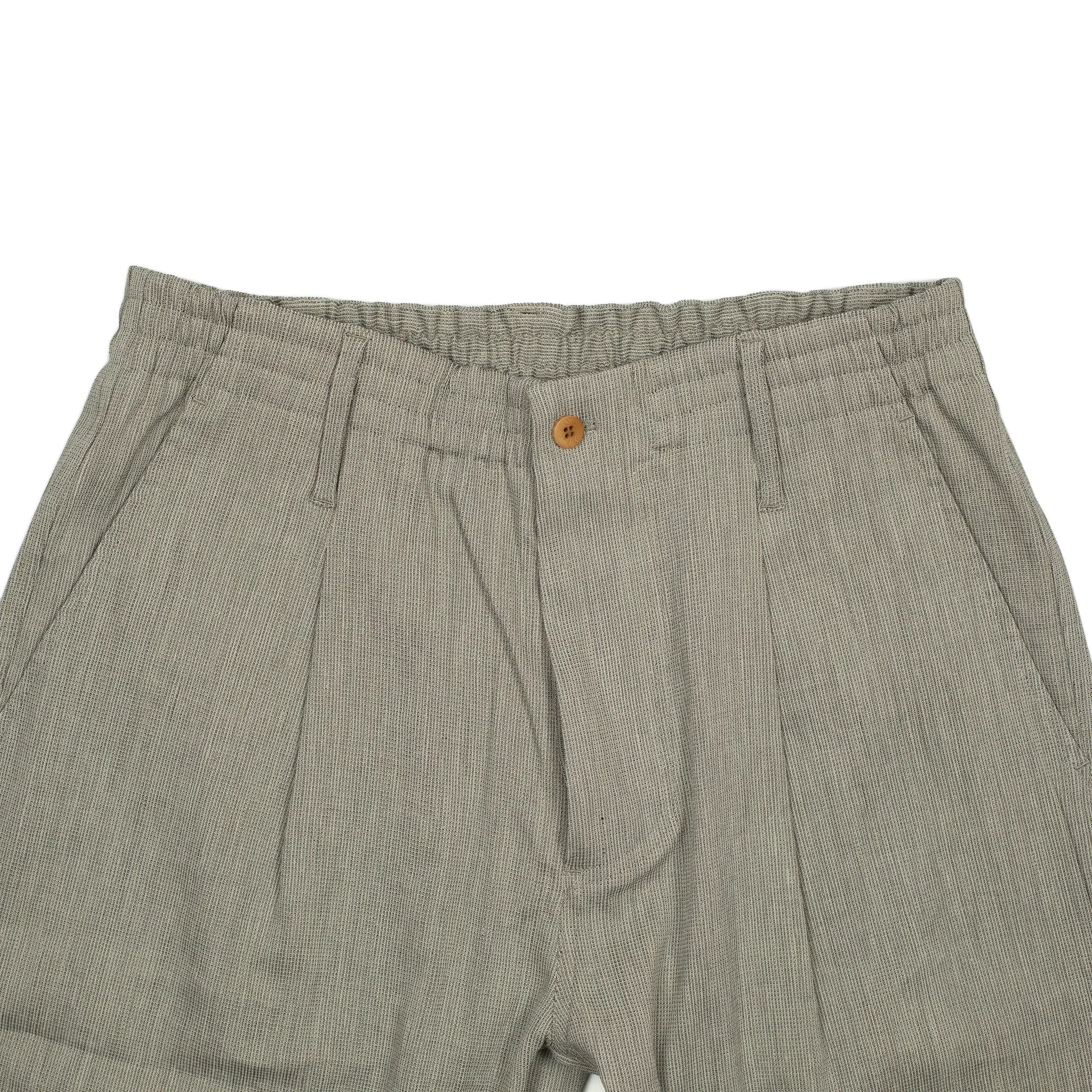 Easy pants in grey birdseye linen viscose
