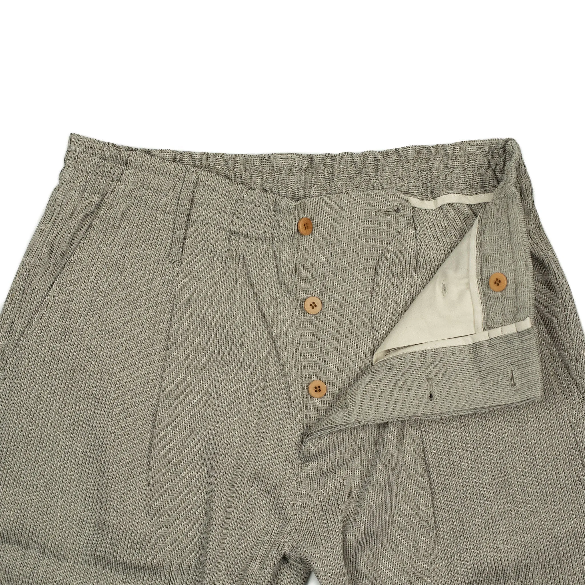 Easy pants in grey birdseye linen viscose