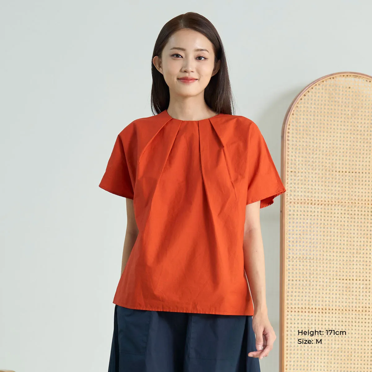 Effortless Dolman Pleated Blouse