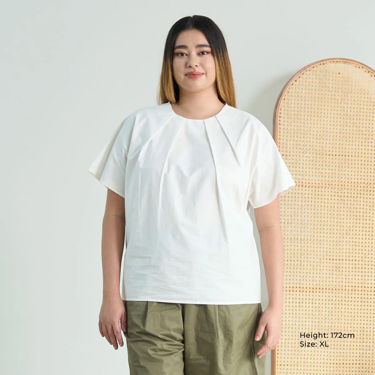 Effortless Dolman Pleated Blouse
