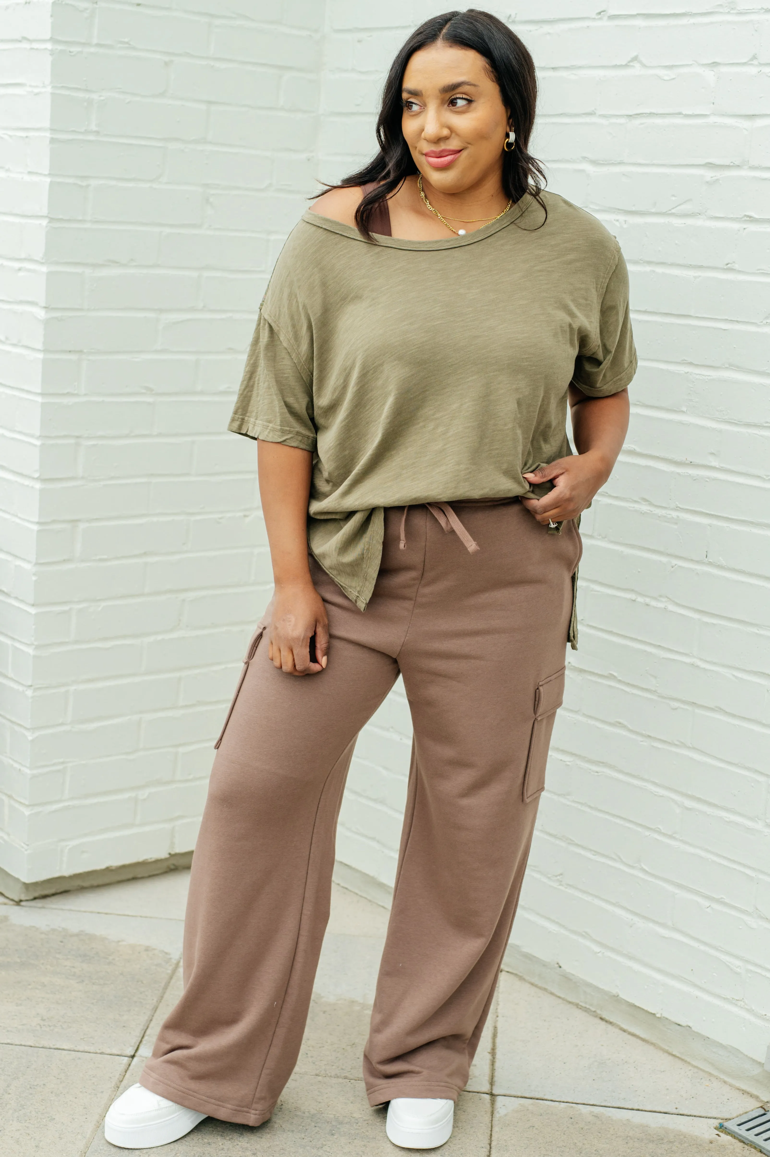 Effortless Relaxed Tee in Army