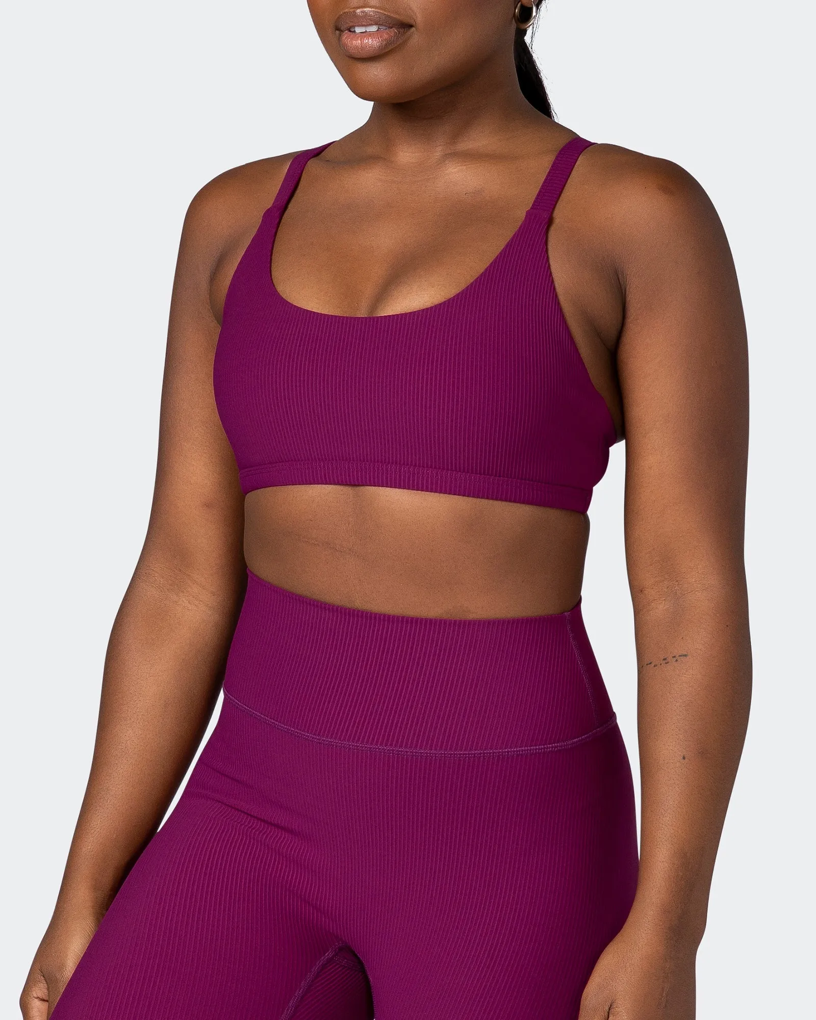 Effortless Rib Bralette - Huckleberry