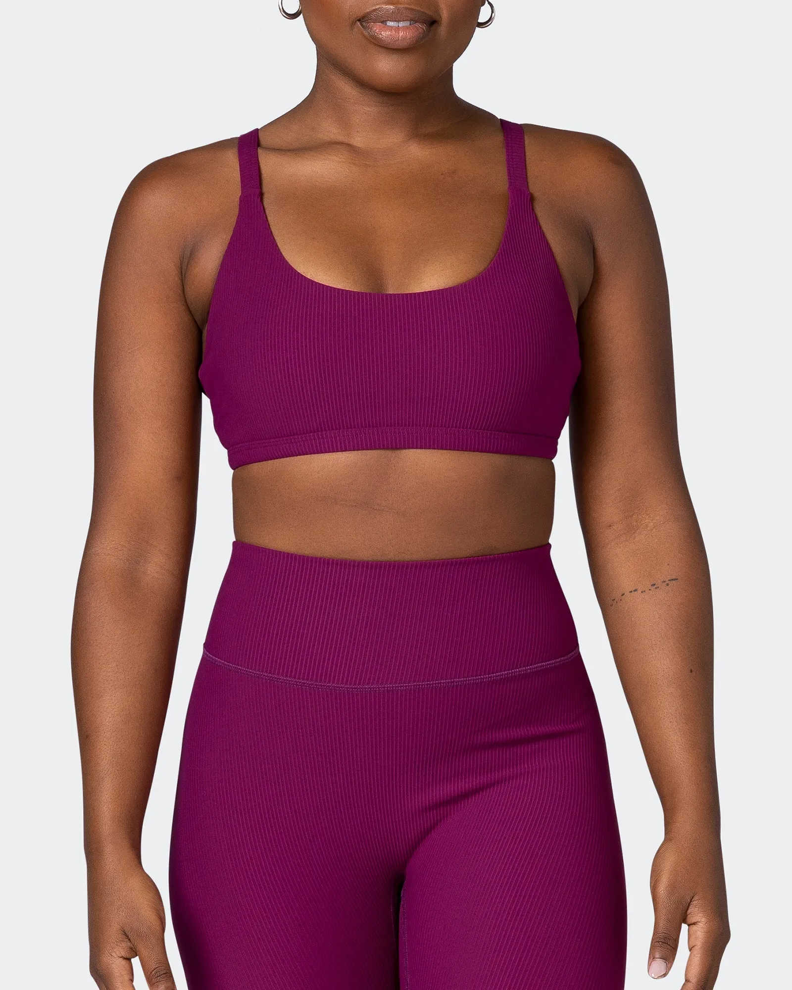 Effortless Rib Bralette - Huckleberry