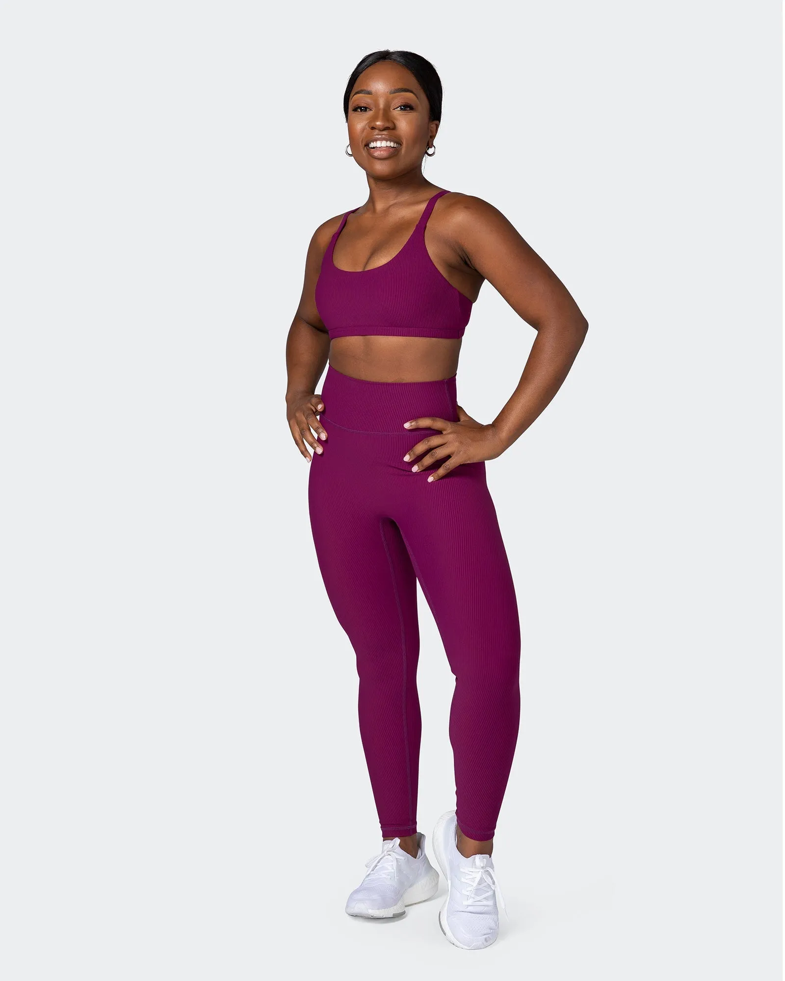 Effortless Rib Bralette - Huckleberry