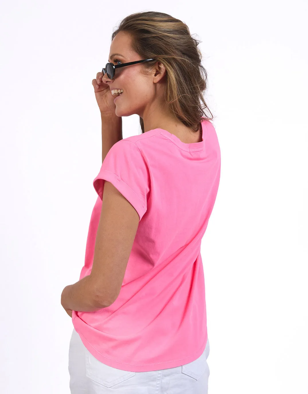 Effortless Tee - Neon Rose