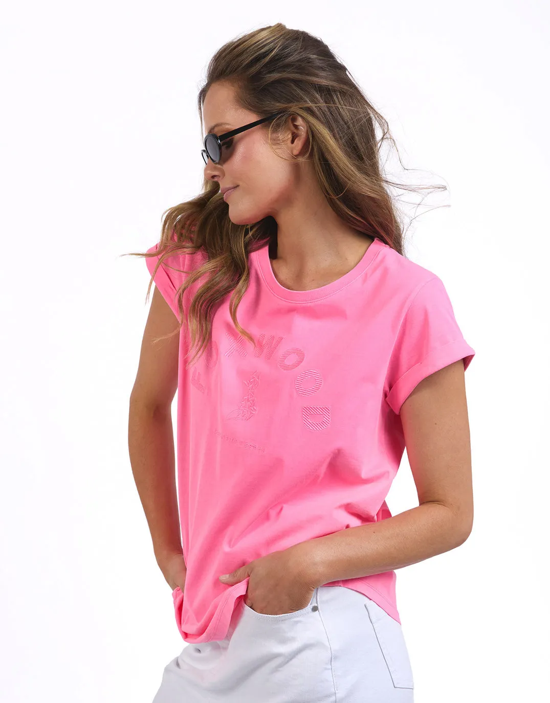 Effortless Tee - Neon Rose