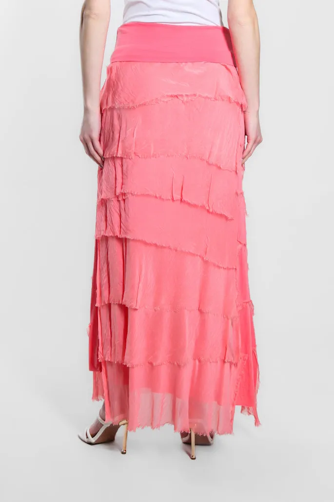 Elisa Silk Ruffle Skirt (SL201)