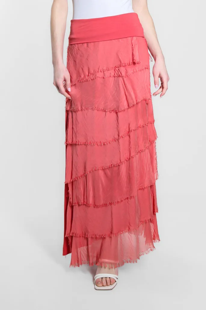 Elisa Silk Ruffle Skirt (SL201)