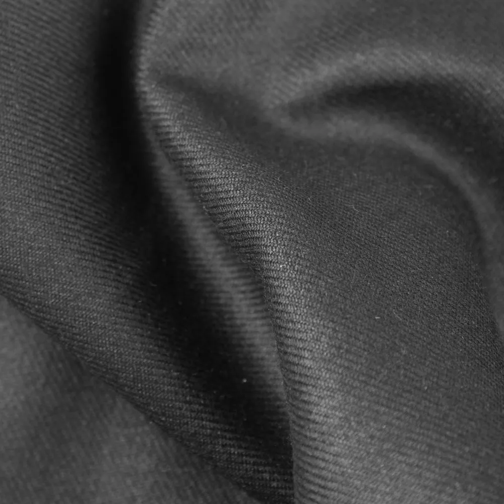 FLANNEL Brushed Twill Suiting - Black
