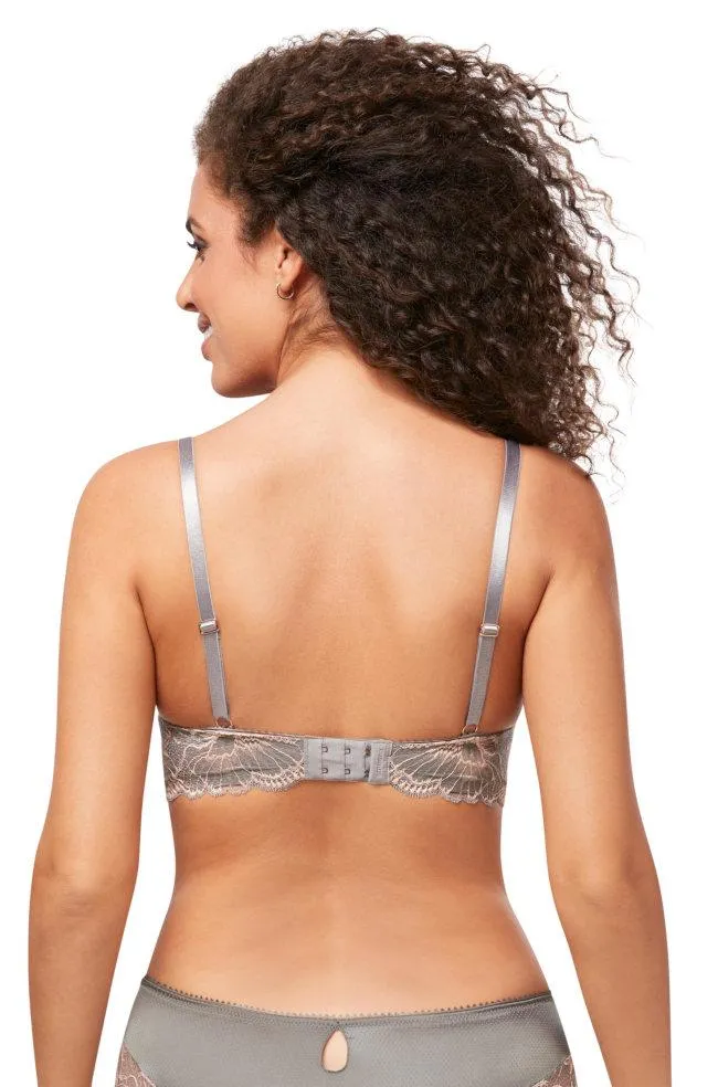 Floral Chic Wirefree Tee Shirt Bra (Urban Grey)  Available in sizes 10AA and 10A cups only