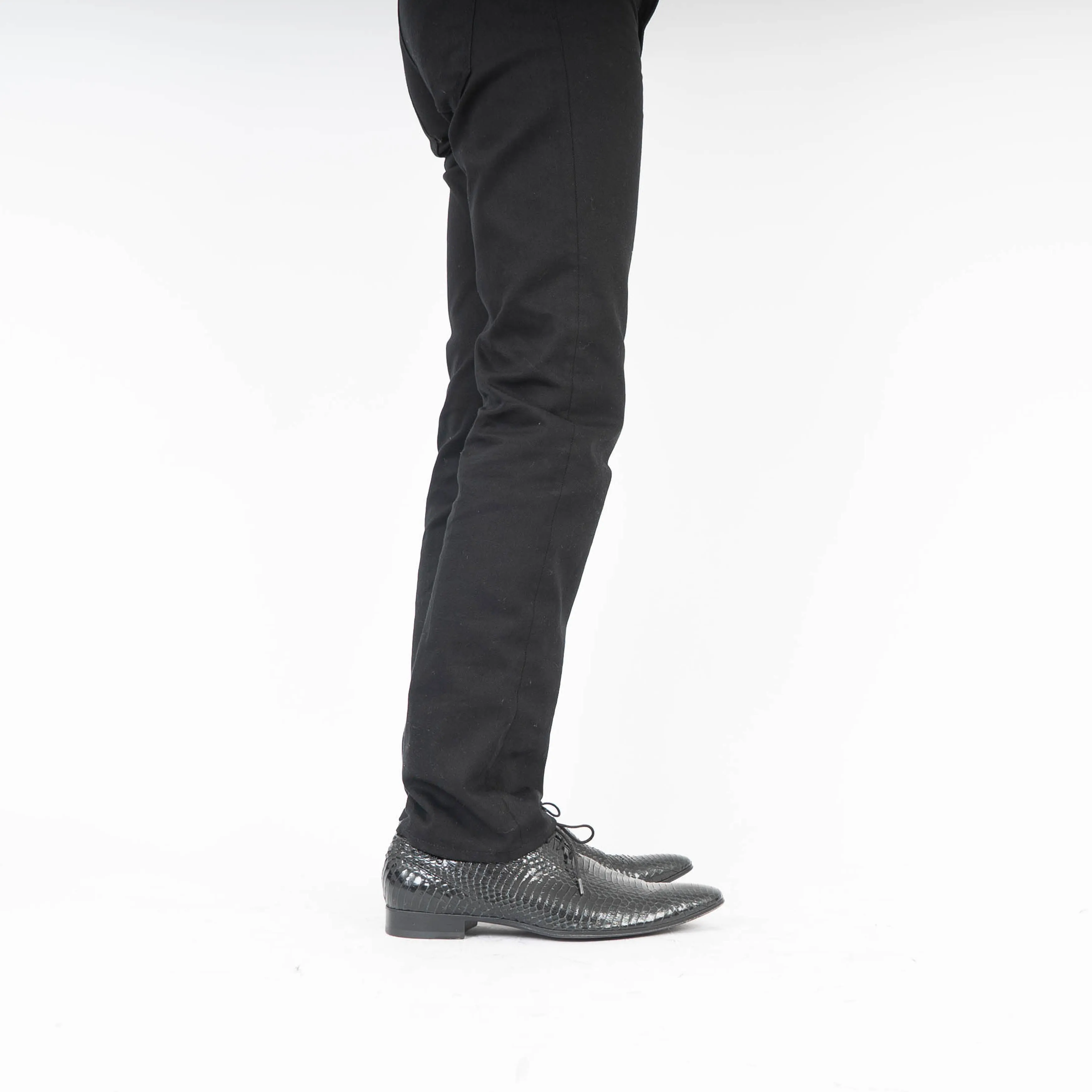 FW16 Black Polished Python Derby