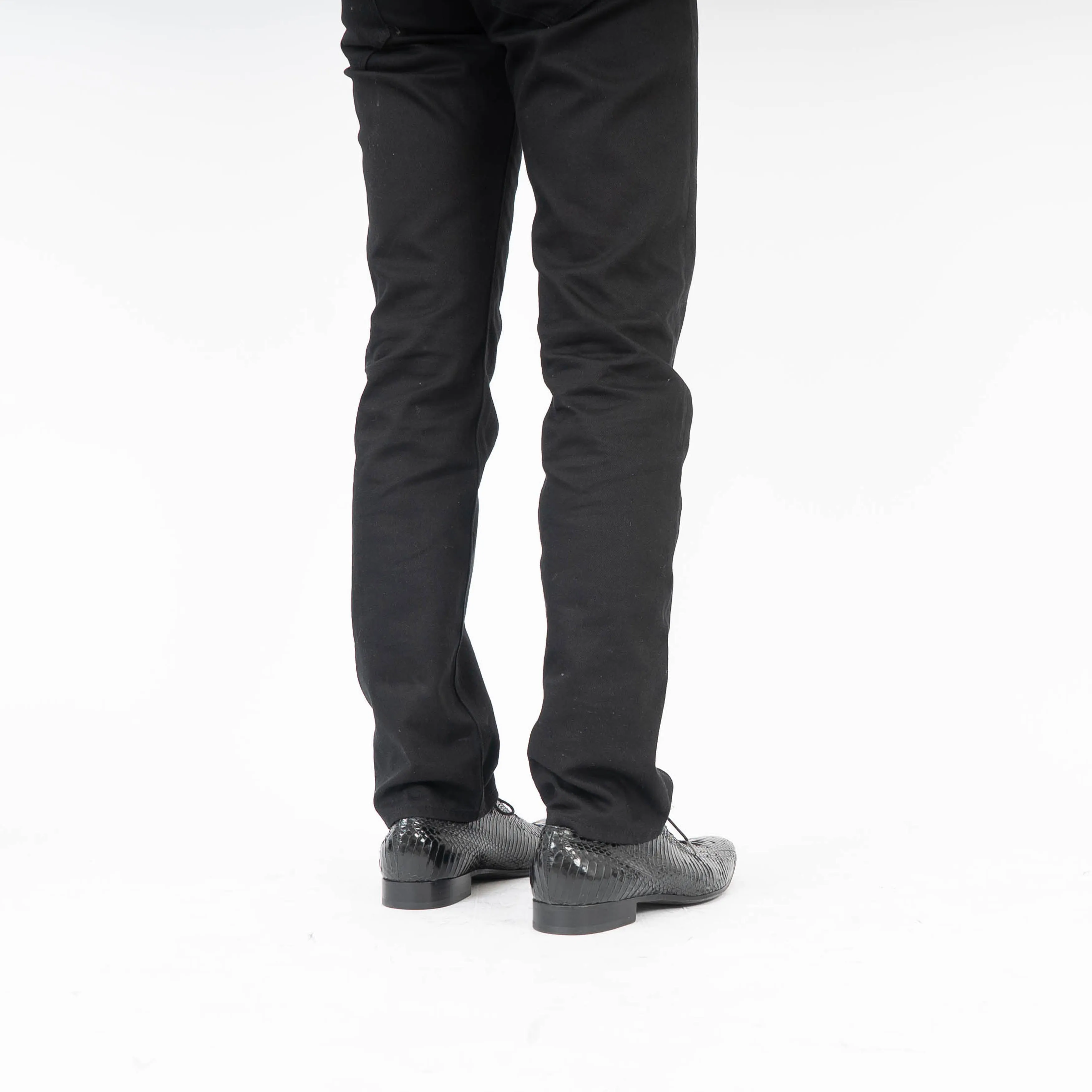 FW16 Black Polished Python Derby