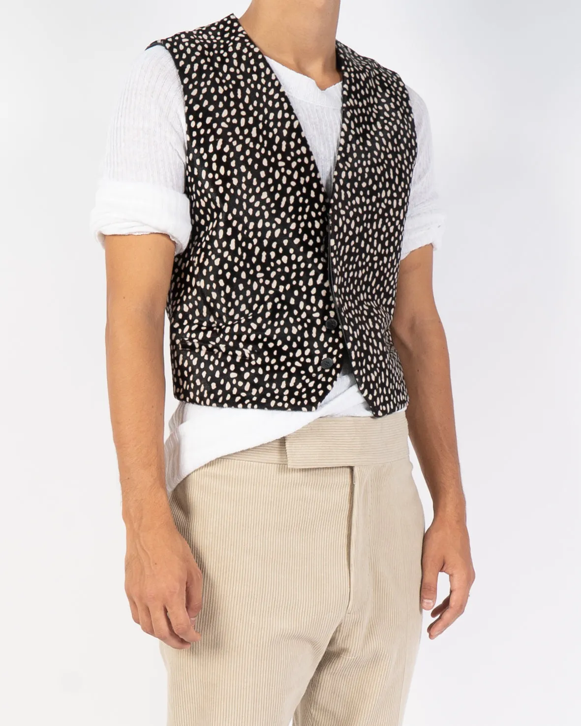 FW19 Dotted Ponyhair Waistcoat Sample