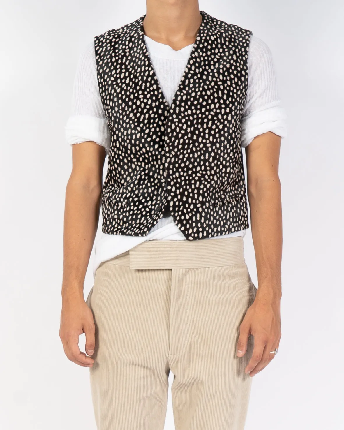 FW19 Dotted Ponyhair Waistcoat Sample