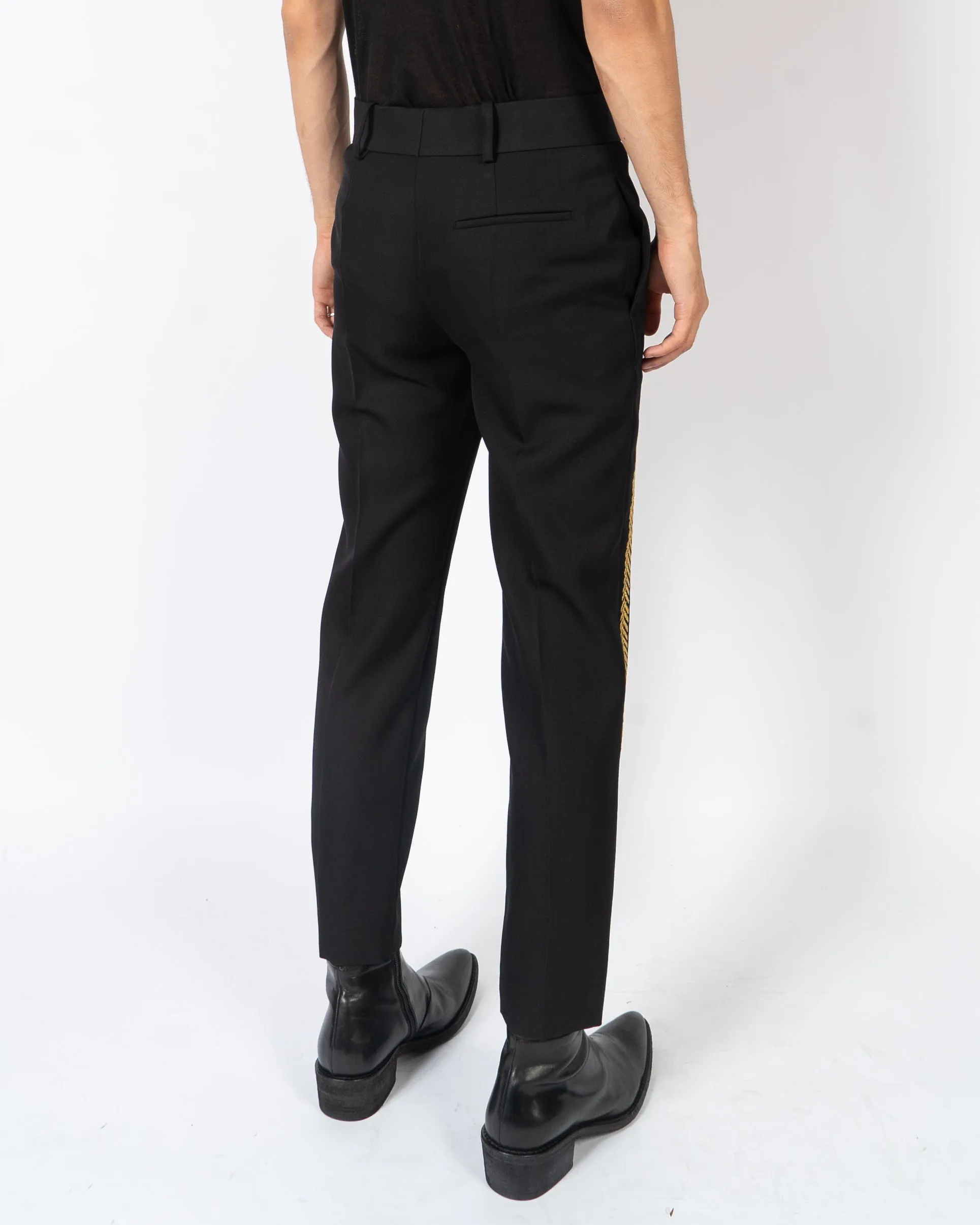 FW19 Golden Embroidered Classic Trousers