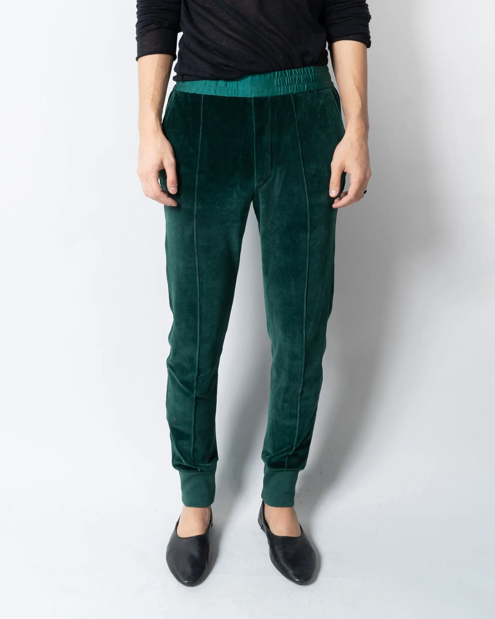 FW19 Green Velvet Jogger Sample
