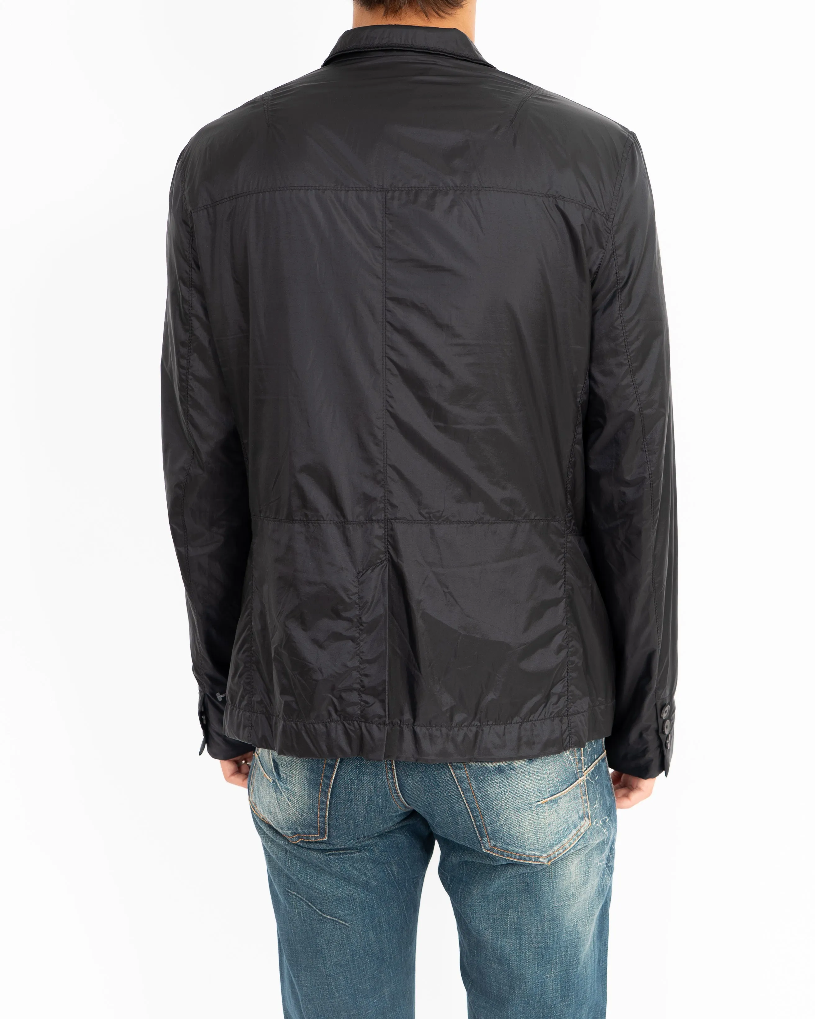 FW19 Hirst Black Nylon Blazer Jacket Sample