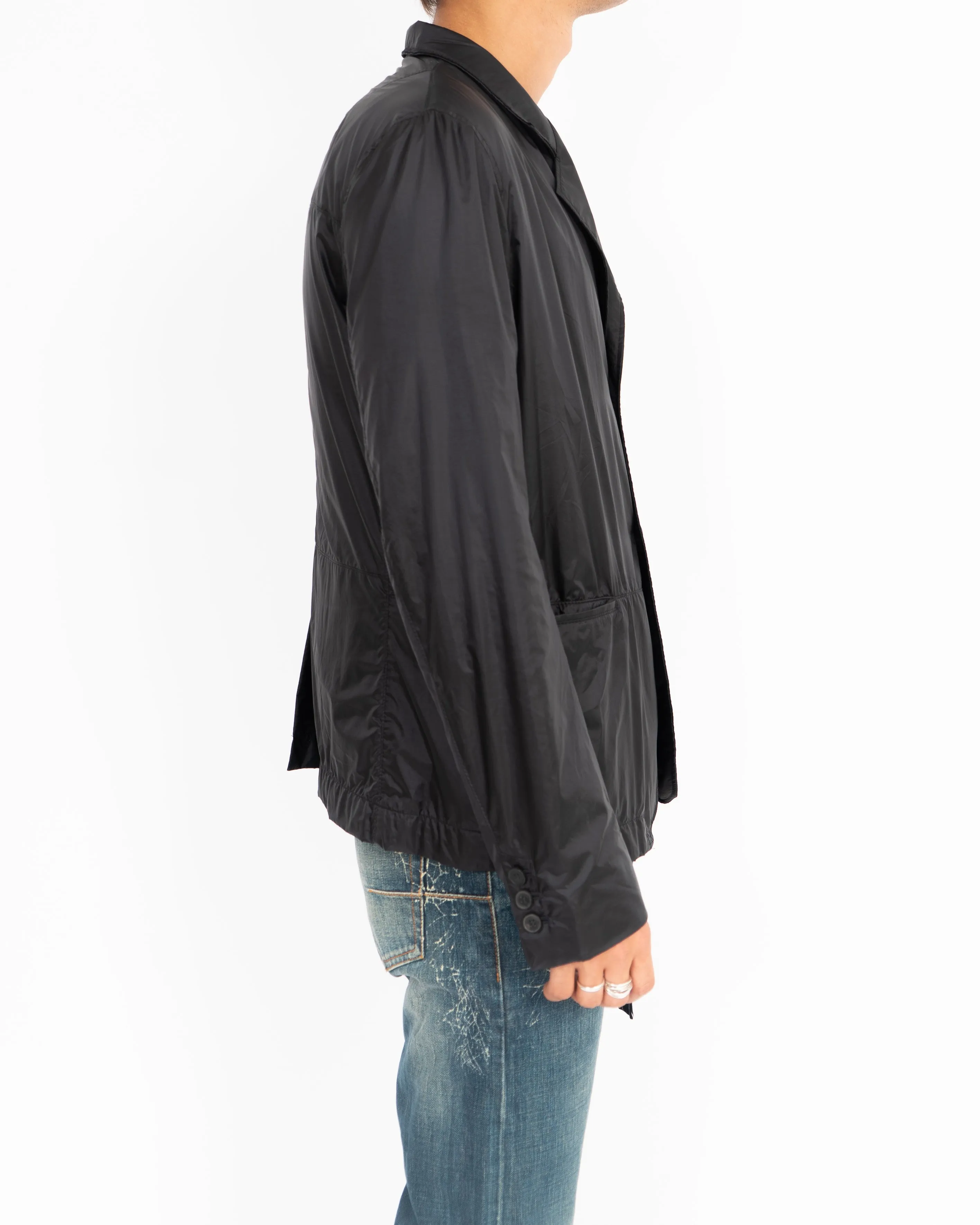 FW19 Hirst Black Nylon Blazer Jacket Sample